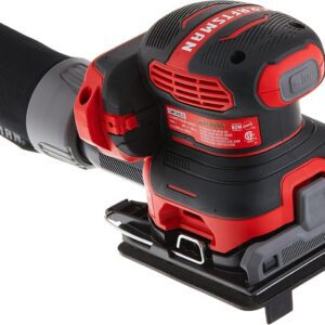 CRAFTSMAN V20 Lijadora, sin cable, lijadora de 1/4 hojas, herramienta desnuda de 9.000-12.000 OPM (CMCW222B)