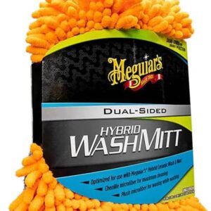 Meguiar's Hybrid Wash Mitt, Dual Sided for Washing and Waxing