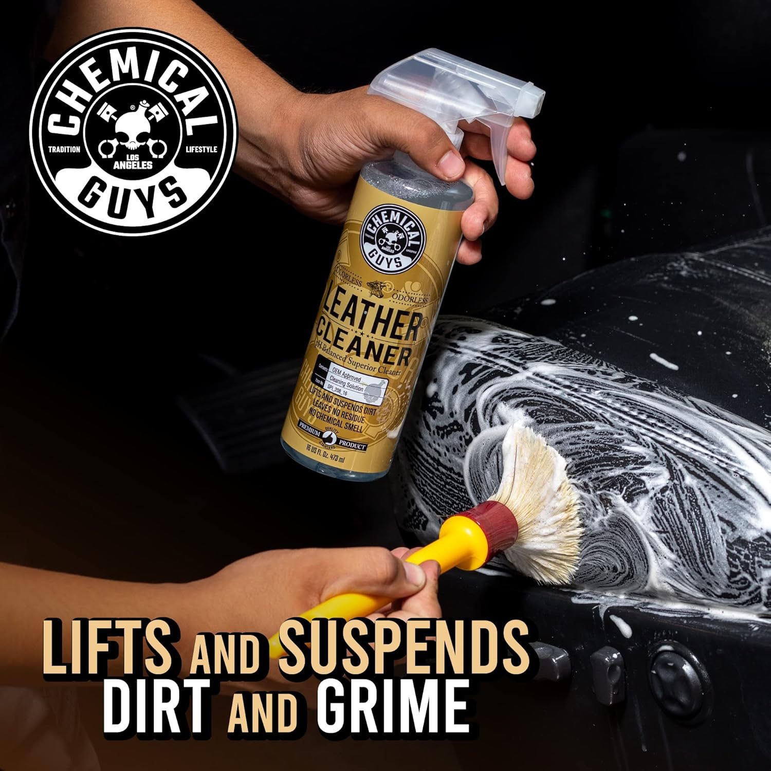 Chemical Guys Kit Leather Lovers para Interiores de Cuero de Coches, Muebles, Ropa, Zapatos, Zapatillas (Funciona en Cuero Natural, Sintético, Pluma, Piel de imitación y Más) (5 Artículos), 473 ml 2 Chemical Guys Kit Leather Lovers para Interiores de Cuero de Coches, Muebles, Ropa, Zapatos, Zapatillas (Funciona en Cuero Natural, Sintético, Pluma, Piel de imitación y Más) (5 Artículos), 473 ml