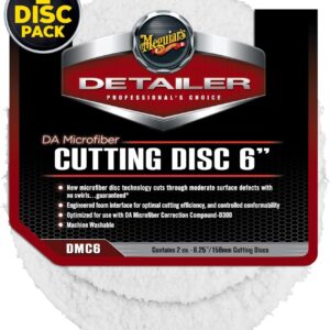 Meguiar's DMC6 6" DA Disco de corte de microfibra, (Paquete de 2)