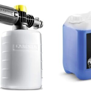 Karcher Boquilla Espumadora FJ6 para hidrolavadoras + 6.295-360.0 Detergente Champú para Coches, 5 litros, Paquete de 1