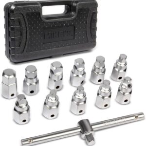Mikel's SDHDA-12 Kit Juego de Dados y Llaves 3/8" para Tapón de Carter