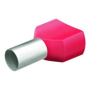 97 99 377 Twin engaste con cuello de plástico 2 x 10 mm 50 pcs. en rojo