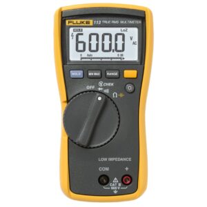 Fluke 113 Multímetro Digital TRUE RMS Función LoZ VCHEK™ Medición de Tensión y Continuidad Min/Max CAT III 600V