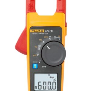 Fluke 375 FC Pinza Amperimétrica Profesional True-RMS AC/DC 600A Bluetooth Compatible iFlex Filtro VFD Medición Voltaje 1000V Resistencia Frecuencia y Capacitancia CAT IV 600V