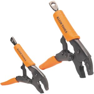 Klein Tools 38660 – Juego de alicates de bloqueo curvados de 7 pulgadas y 10 pulgadas, asas de liberación rápida, alto par y poder de agarre, 2 piezas