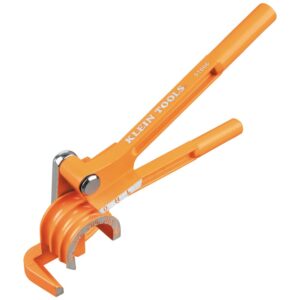 Klein Tools 51006 Dobladora de tubos 3 en 1, diámetro exterior de 1/4, 5/16 y 3/8 pulgadas Tubing, dobla cobre suave, aluminio, acero de pared fina hasta 180 grados