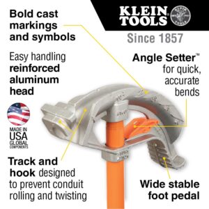 Klein Tools 51607 Doblador de tubo conduit de aluminio para EMT de 3/4” con Angle Setter™
