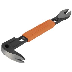 Klein Tools 66092 – Extractor de uñas con hoyuelos integrado, barra de palanca de patas de acero al carbono de alta resistencia, 10 pulgadas