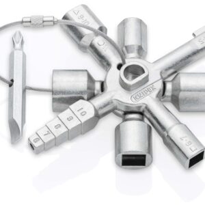 Knipex 00 11 01 Twinkey para Armarios y Sistemas de Paso Estándar, 92 mm