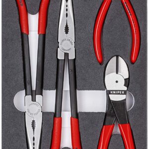 KNIPEX – 00 20 01 V16 Herramientas – Juego de 4 alicates automotrices en bandeja de espuma (002001V16)