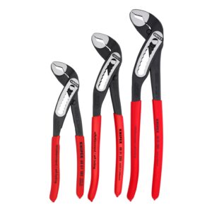 KNIPEX – 00 20 07 US1 Tools – Juego de alicates de cocodrilo de 3 piezas (7, 10 y 12) (002007US1)