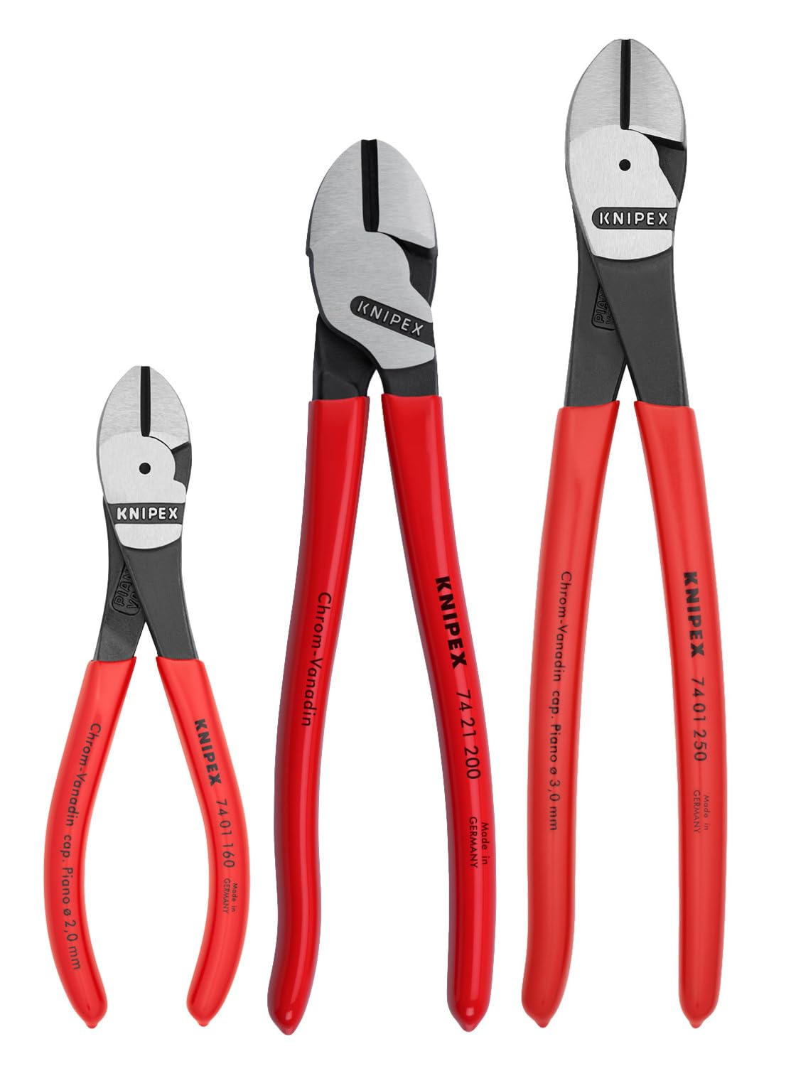 Knipex 002005S2 - Juego de herramientas de alicates de corte diagonal de alto apalancamiento, 3 piezas 1 Knipex 002005S2 – Juego de herramientas de alicates de corte diagonal de alto apalancamiento, 3 piezas