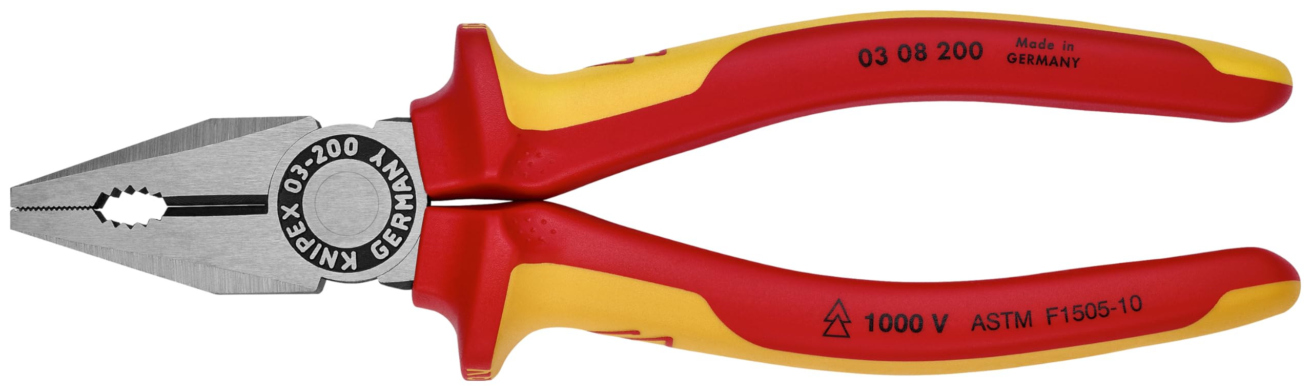 KNIPEX - 03 08 200 SBA Tools - Alicates combinados, aislamiento de 1000 V (0308200SBA) 1 KNIPEX – 03 08 200 SBA Tools – Alicates combinados, aislamiento de 1000 V (0308200SBA)