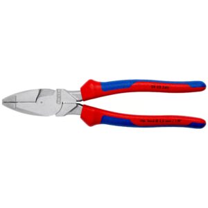 KNIPEX 09 05 240 Pinza de Electricista Tipo Liniero 240 mm (9.5″) – Corte de Alta Potencia, Mangos Ergonómicos Antideslizantes, Uso Profesional