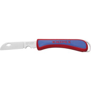 KNIPEX 16 20 50 SB Navaja Plegable para Electricista 120 mm (4.5″) – Cuchillo Profesional para Pelar Cables, Hoja Precisa, Mango Ergonómico