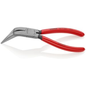 KNIPEX – 38 71 200 herramientas – Alicates de punta larga sin cortador, en ángulo (3871200)