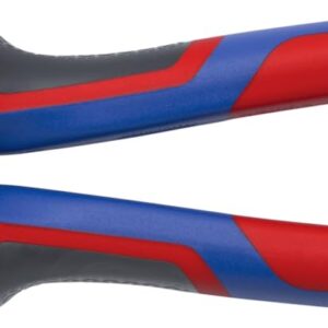 Knipex 74 22 200 Alicate de Corte Diagonal Tipo Extra Fuerte Atramentado con Fundas en Dos Componentes, 200 mm