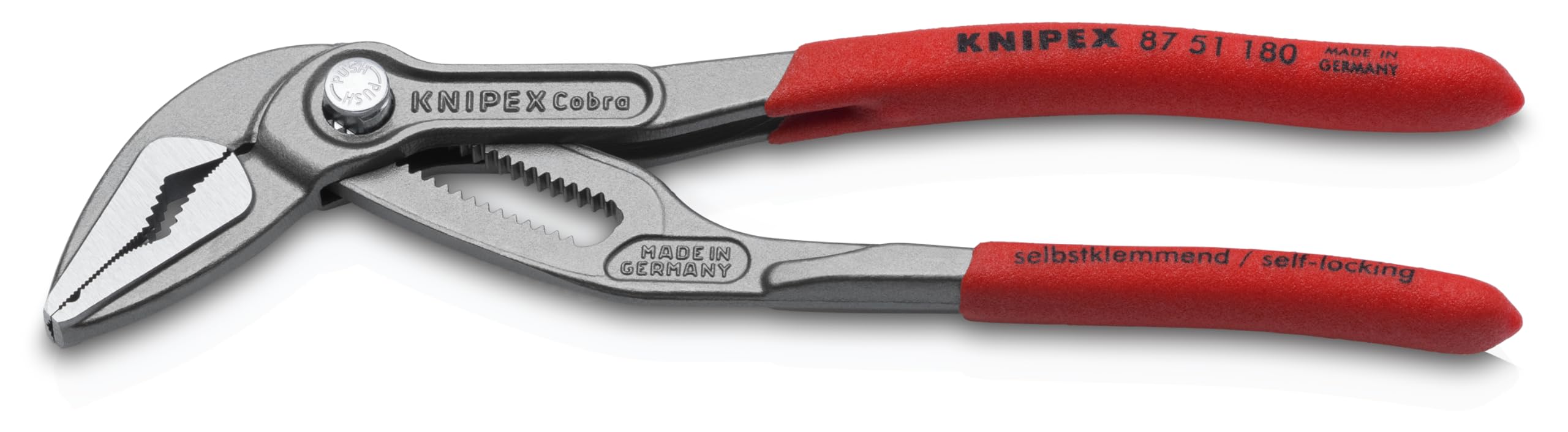 Knipex 8751-180 Cobraes Alicates para bomba de agua extradelgados, 150 mm, mango con revestimiento de plástico antideslizante 1 Knipex 8751-180 Cobraes Alicates para bomba de agua extradelgados, 150 mm, mango con revestimiento de plástico antideslizante