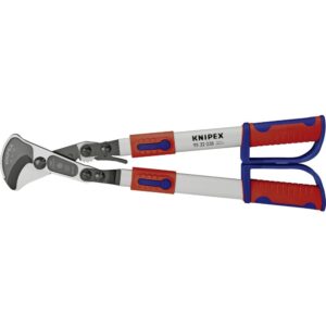 Knipex 95 32 038 Cortacables Tipo Carraca con Brazos Telescópicos con Fundas en Dos Componentes, 570 mm