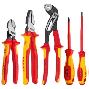 Knipex 989825US Juego de herramientas de calidad comercial con aislamiento, 7 piezas