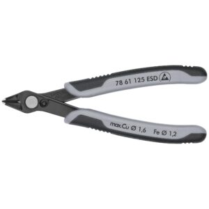 KNIPEX Electronics Super Knips-ESD Mangos, negro, 5 pulgadas