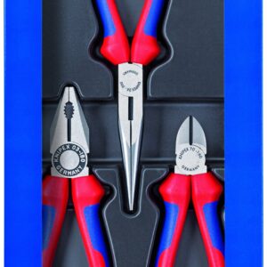 KNIPEX Herramientas – 3 piezas de combinación multicomponente, nariz larga, juego diagonal (2011)