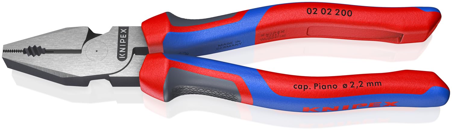 KNIPEX Herramientas - Alicates combinados de alto apalancamiento, multicomponente (202200), 8 pulgadas 1 KNIPEX Herramientas – Alicates combinados de alto apalancamiento, multicomponente (202200), 8 pulgadas