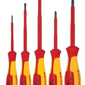 Knipex – Juego de destornilladores de 5 piezas, aislamiento de 1000 V (9K989832US)