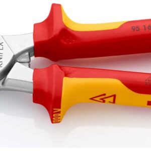Knipex Pinza Cortacable 8, Filo de Corte Doble Aislada de 1000V, 20/70 mm, 200 mm