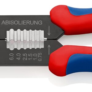 Knipex Pinza para Terminales Anulares Aislados, 0.75-6.0 mm y Enchufe sin Aislamiento, 0.50-6.0 mm