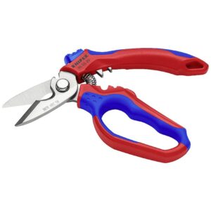 KNIPEX – Tijeras de electricista en ángulo, reforzadas en fibra de vidrio, 160 mm, 95 05 20 SB