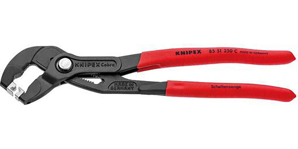 Knipex Tools 85 51 250 C, alicates de abrazadera de manguera de 10 pulgadas para abrazaderas de clic 1 Knipex Tools 85 51 250 C, alicates de abrazadera de manguera de 10 pulgadas para abrazaderas de clic