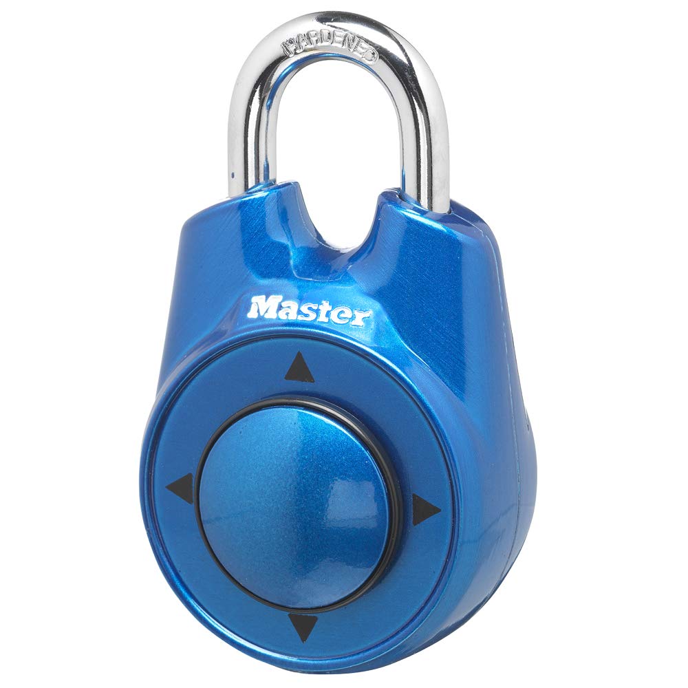 Master Lock 1500iD - Juego de candado de combinación direccional, 1 paquete, color azul 1 Master Lock 1500iD – Juego de candado de combinación direccional, 1 paquete, color azul