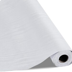 VEVOR Papel Pintado Autoadhesivo para Pared, Lámina Adhesiva con Aspecto de Madera Blanca, Vinilo Decorativo para Muebles Dormitorio, Cocina, Oficina, Baño y Escritorio, 450 x 10000 x 0,16 mm