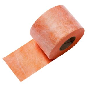 VEVOR Membrana Impermeable de Polietileno 0,13 x 30 m 3,81 m² Espesor de 0,5 mm, Lámina Impermeabilizante 1 Rollo, Tela no Tejida de 2 Capas, Membrana para Ducha para Azulejo, Cerámica, Naranja
