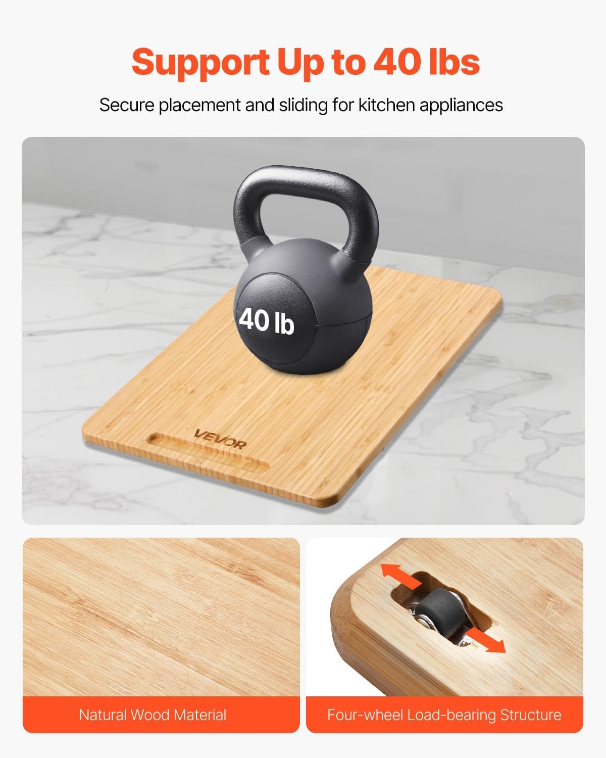VEVOR - Deslizador para electrodomésticos, pequeño de 10.5 x 13 Pulgadas, Bandeja Deslizante con Ruedas de Goma silenciosas y Mango Hueco, fácil de Limpiar, Bandeja rodante para cafetera, encimera de 5 VEVOR - Deslizador para electrodomésticos, pequeño de 10.5 x 13 Pulgadas, Bandeja Deslizante con Ruedas de Goma silenciosas y Mango Hueco, fácil de Limpiar, Bandeja rodante para cafetera, encimera de – Vista 5