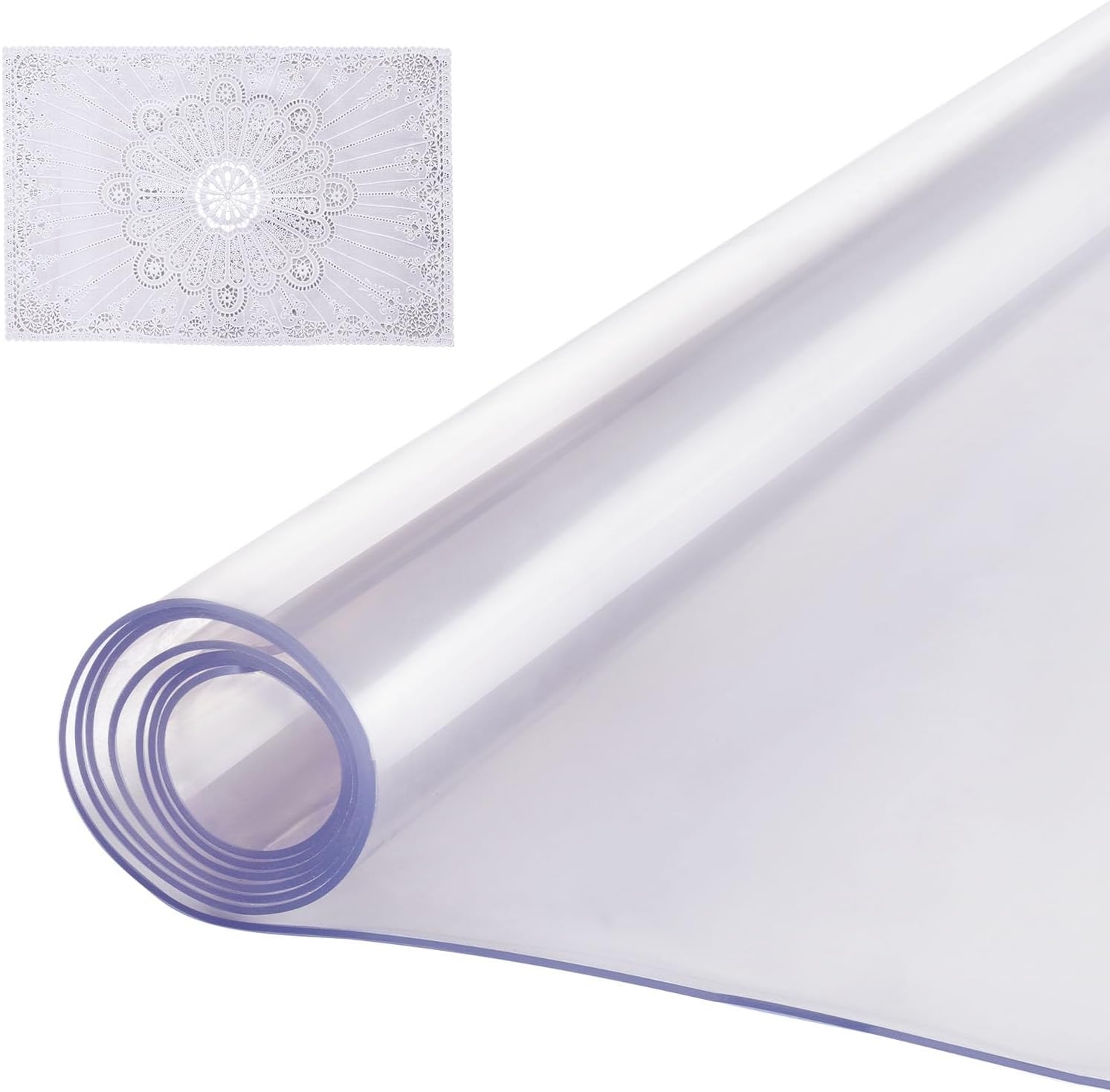 VEVOR Mantel Transparente Rectángulo 91,4 x 137,2 cm Mantel de PVC para Mesa Espesor de 1,5 mm Protector de Mesa de PVC Impermeable Fácil de Limpiar para Oficina, Cocina, Restaurante, Comedor 2 VEVOR Mantel Transparente Rectángulo 91,4 x 137,2 cm Mantel de PVC para Mesa Espesor de 1,5 mm Protector de Mesa de PVC Impermeable Fácil de Limpiar para Oficina, Cocina, Restaurante, Comedor – Vista 2