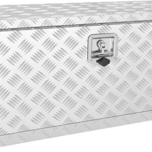 VEVOR Caja de Herramientas para Camión, Caja de Bastidor Inferior, Aleación de Aluminio, Montaje Inferior con Cerradura y Llaves para Remolques, Camionetas, 914 x 355 x 405 mm, Color Plata