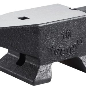 VEVOR Yunque de forja de 10 kg, herramienta de forja de acero 55HRC, 35, 3 x 11, 3 x 16 cm, yunque con una superficie de trabajo de 355 x 110 mm, aplanamiento de forja y moldeo de metal, hierro fundido Anvil 22 LBS, negro y gris