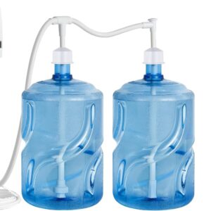 VEVOR Dispensador de Agua embotellada con Sistema de Bombeo de 2 x 5 galones, dispensador de Agua eléctrico automático, Bomba de Doble Tubo para Jarra, Compatible con cafeteras, teteras
