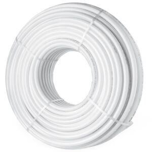 VEVOR Tubería PEX de 3/4 de pulgada y 500 pies de longitud. Tubería flexible PEX-B para agua potable. Líneas de agua PEX para agua caliente/fría de fácil restauración. Color blanco.