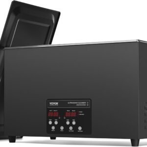 VEVOR Limpiador Ultrasónico 30 L Limpiador Ultrasónico Digital 600 W con Desgasificación Mejorada y Modo Suave Limpiador Ultrasónico Industrial 40 kHz con Temporizador y Calentador para Joyería