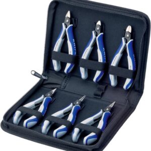 KNIPEX 00 20 16 P Estuche con pinzas para electrónica Con herramientas para trabajos en componentes electrónicos 215 mm