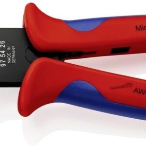 KNIPEX 97 54 26 Pinza para ponchar mini-conectores Ponchado en paralelo bruñido 190 mm