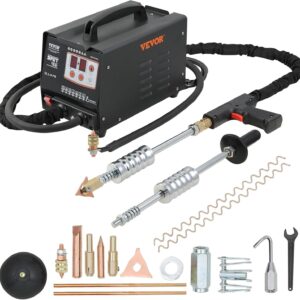 VEVOR G90E - Kit de reparación de abolladuras para soldador de espárragos, eliminación profesional de abolladuras con soldador de puntos de 110 V y extractor de abolladuras para reparación automática de abolladuras