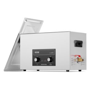 VEVOR Limpiador ultrasónico de 30 l con temporizador y cesta de calentamiento. Máquina de cavitación sónica digital profesional de 360 W para herramientas de laboratorio, piezas metálicas, carburador