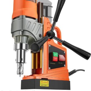 VEVOR Taladro magnético, 1450 W, diámetro de perforación de 1,57", taladro de columna eléctrico portátil de 12 500 N y 850 RPM, máquina perforadora para cualquier superficie, industria de mejoras