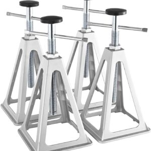VEVOR 4 PCS Gatos Estabilizadores para Caravanas Caballete de Apoyo para Vehículos Carga de 2,72 T Cada Uno Soporte de Aluminio para Caravanas Altura Ajustable 280-435 mm para Nivelación de Remolques