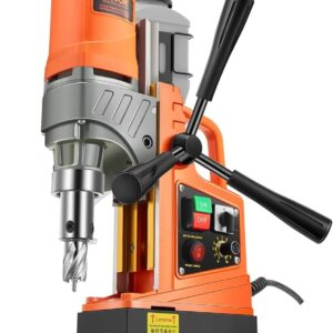 VEVOR 1450 W Taladro Magnético Diámetro de Perforación de 40 mm, Taladro de Columna Eléctrico Portátil de 12500 N con Velocidad Variable, Máquina de Perforación para Cualquier Superficie